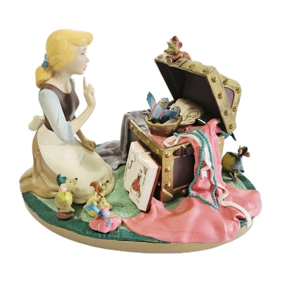 Disney Other - 1995 Cinderella Walt Disney 45th Anniversary Music Box Figurine with Sewing Mice